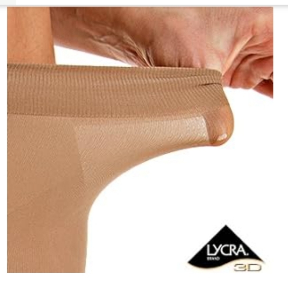 Women's light compression knee highs. Sz 5. Xl, light beige- made in Italy - Picture 5 of 11